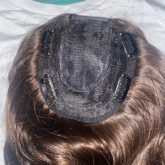 Dark brown curly topper - Picture 3 of 4